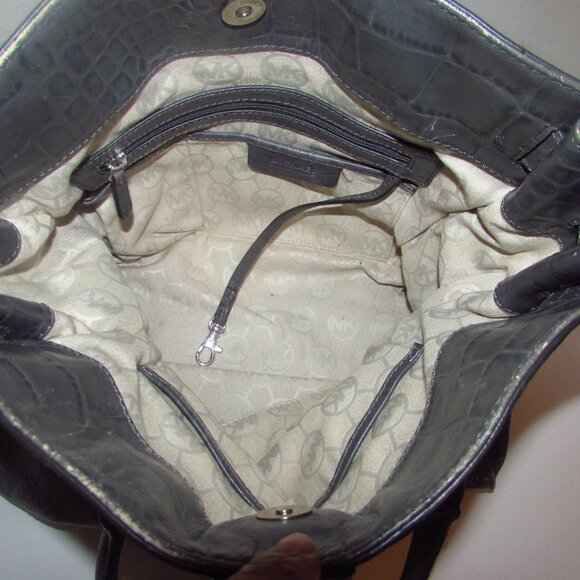 MICHAEL KORS Leather Hamilton Croc Bag - Picture 11 of 15